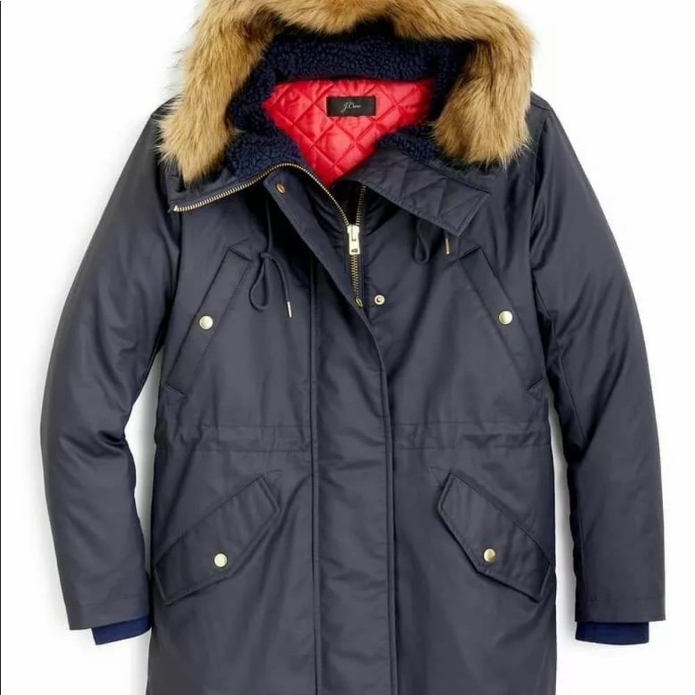 J Crew Perfect Parka with eco-friendly primaloft
